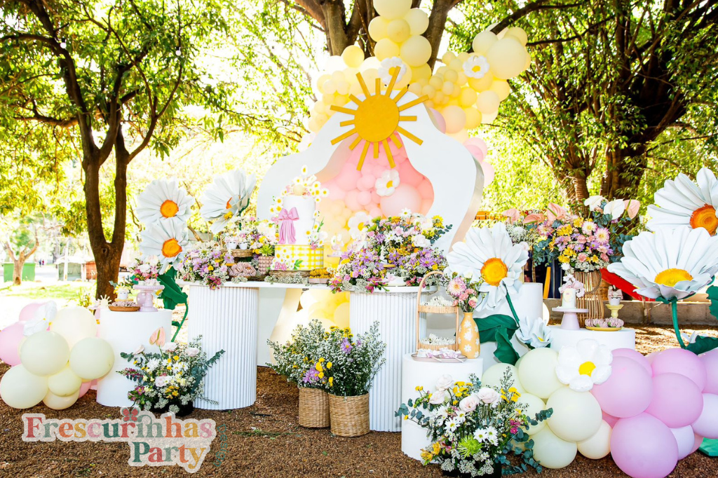 Decoração de festas com flores